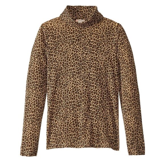 Crewcuts Tissue Turtleneck Sweater Animal Leopard Print Size 14 Girls AP948 - Picture 1 of 6